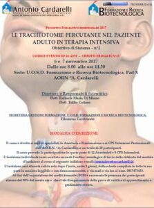 LE TRACHEOTOMIE PERCUTANEE NEL PAZIENTE ADULTO IN TERAPIA INTENSIVA 06.11.2017
